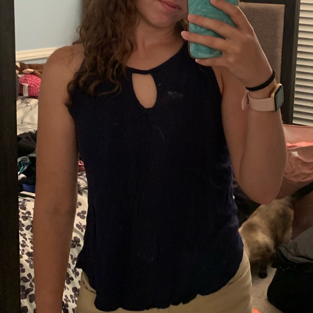 Navy blue top size x small